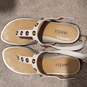 Vaneli white sandals